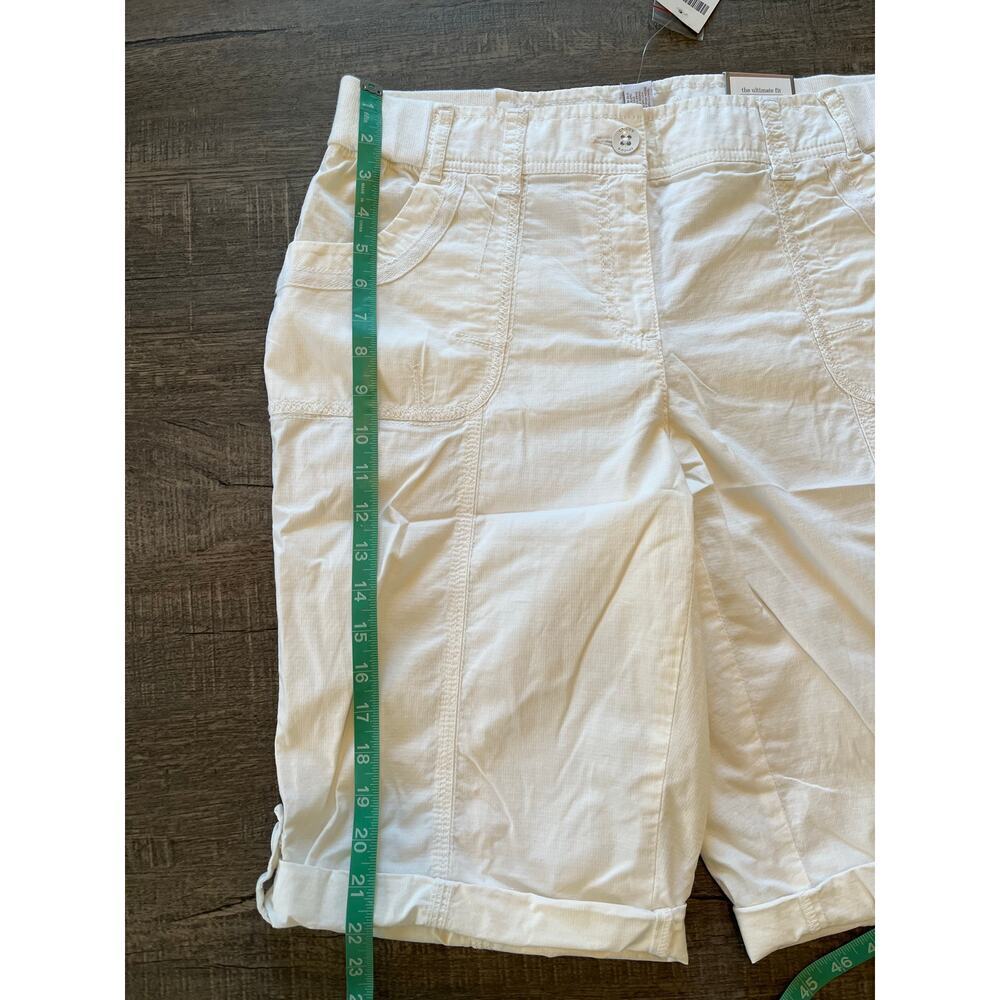 Chico's Women's Ripstop Utility 15.5IN Shorts, White, Size 1.5 (10, M) NWT - Picture 6 of 8